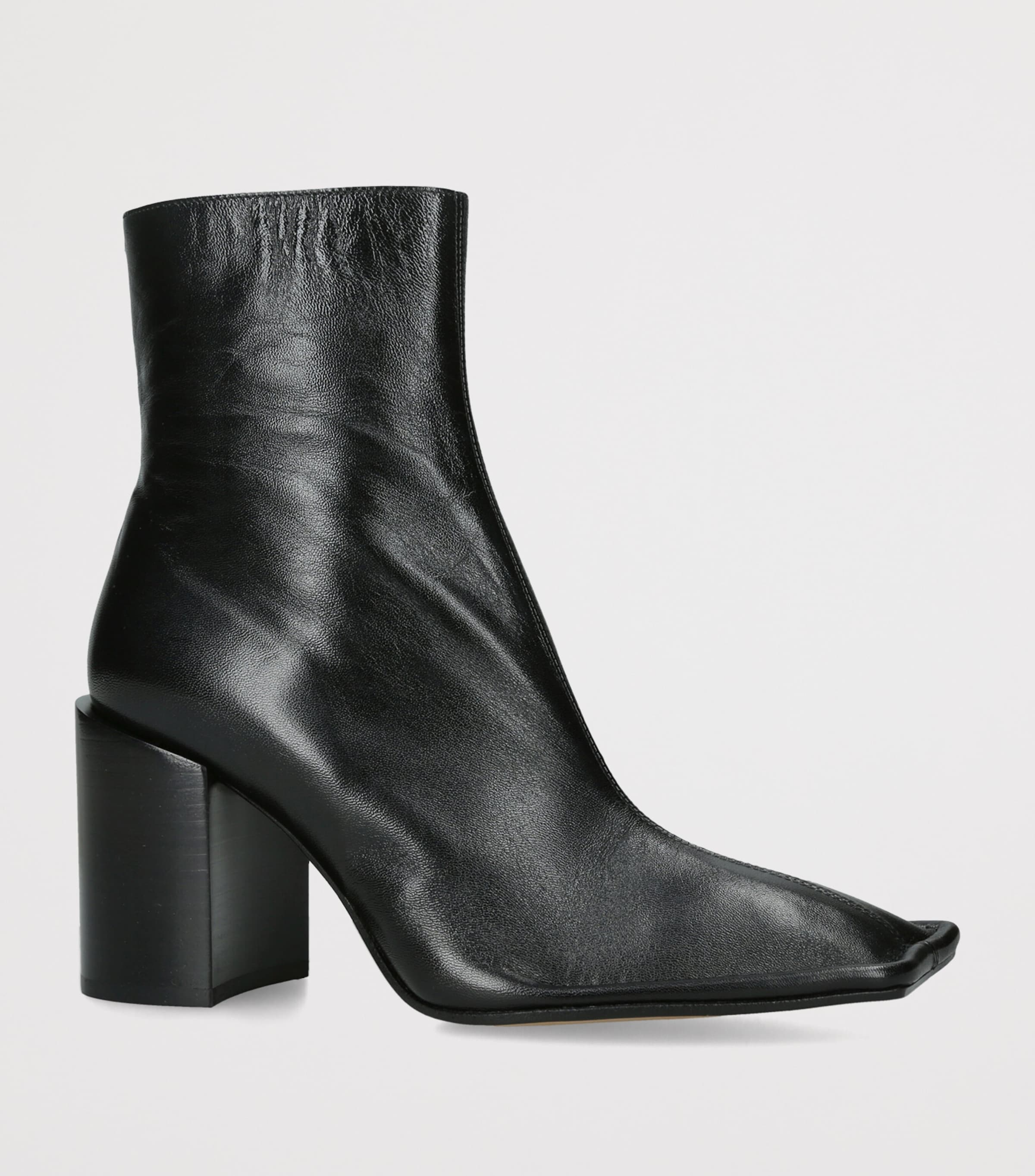 Maison Margiela Leather Piped Ankle Boots 85 Black Image 2