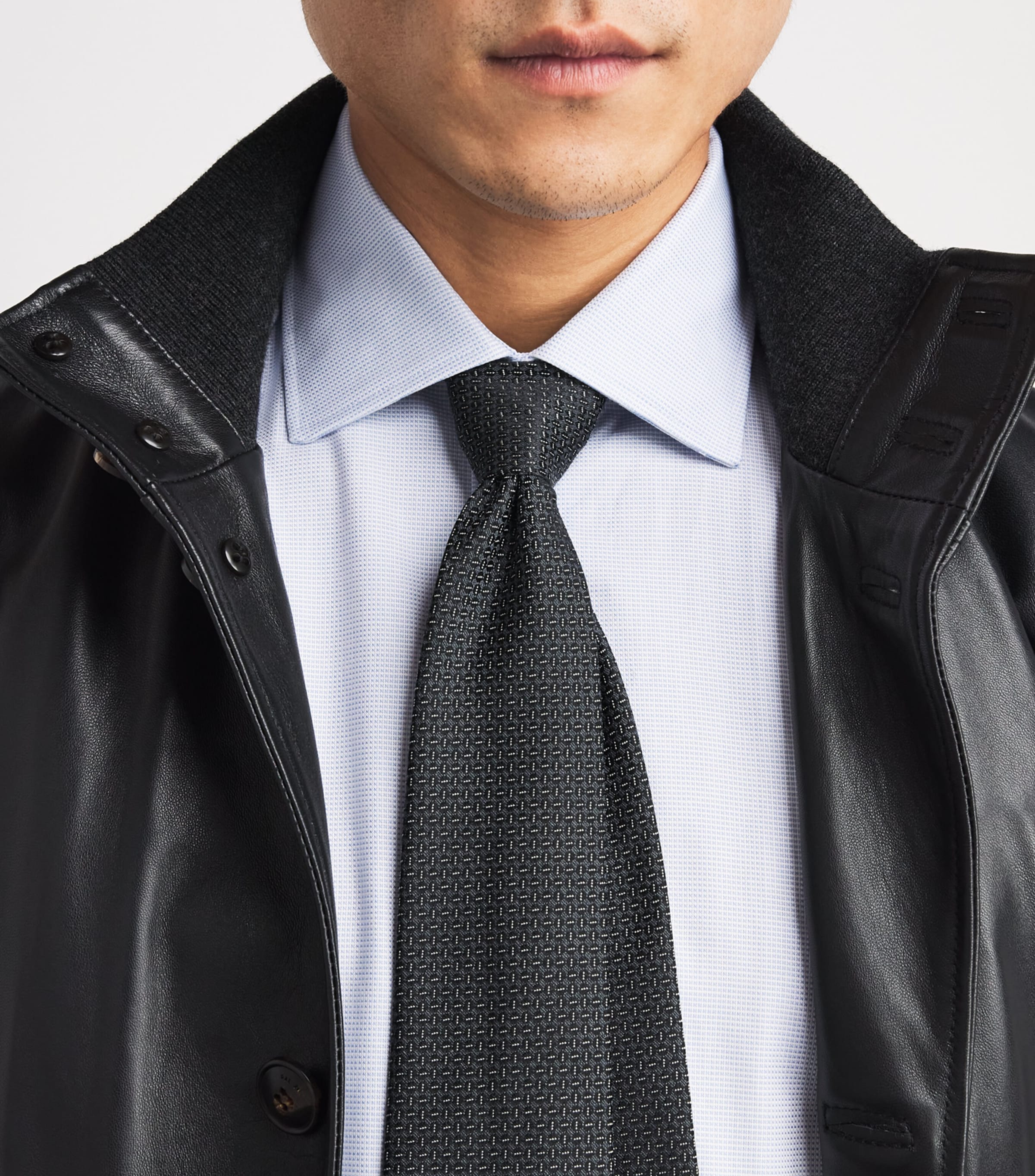 Pal Zileri Mens Cotton Micro-Check Shirt Image 3