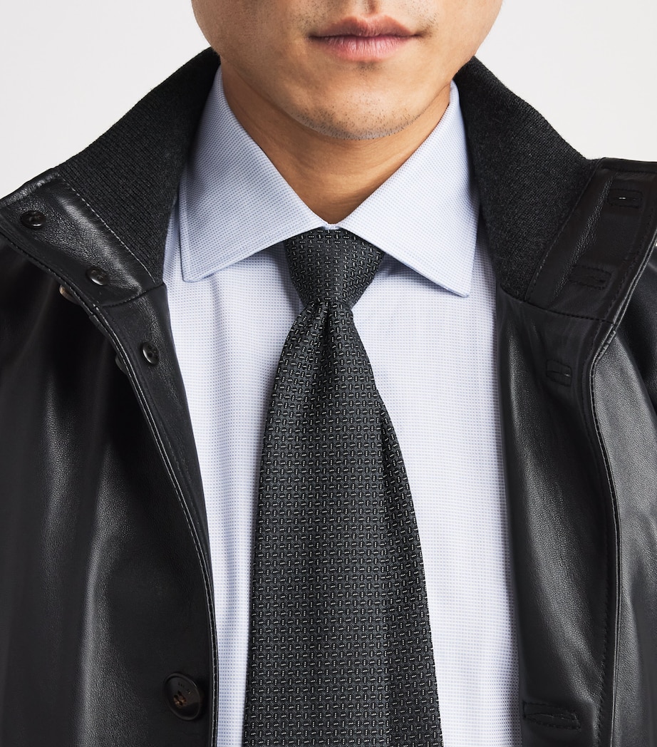 Pal Zileri Mens Cotton Micro-Check Shirt Image 3