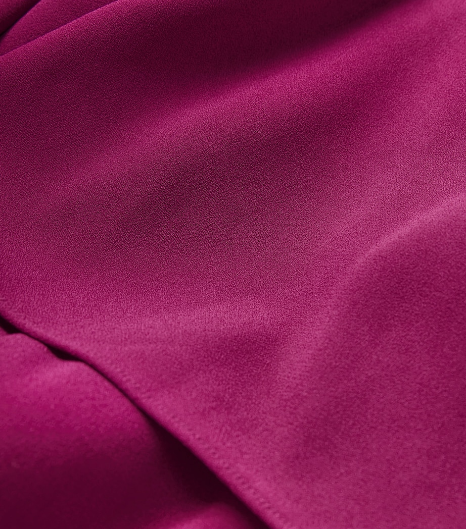 Satin Crepe Midi Dress DARK PINK Image 5