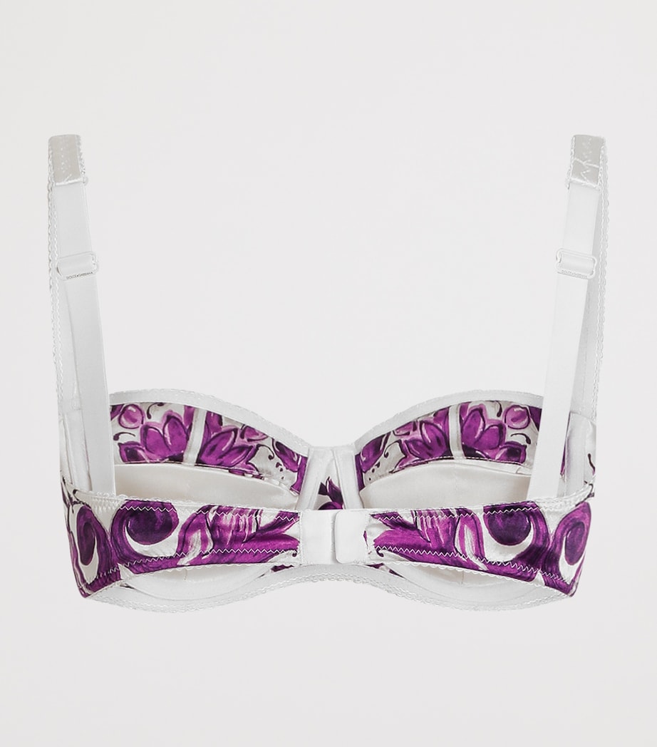 Silk-Blend Majolica Print Bra Top IP3TN-MIX MAIOLICA Image 2