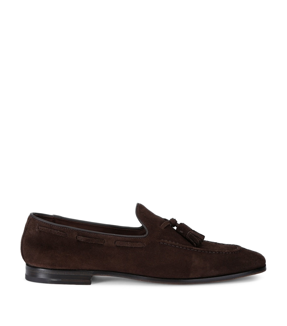 Suede Maidstone Tassle Loafers DARK BROWN Image 1