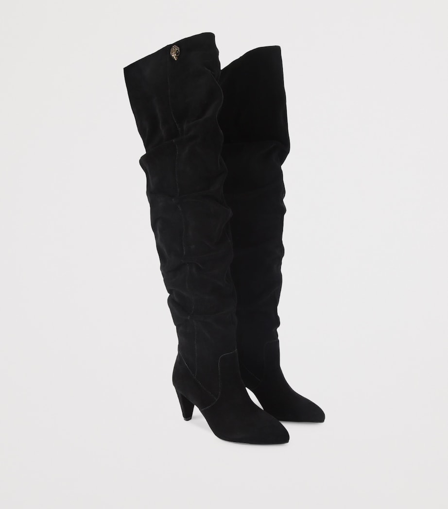Suede Shoreditch Over-The-Knee Boots BLACK Image 4