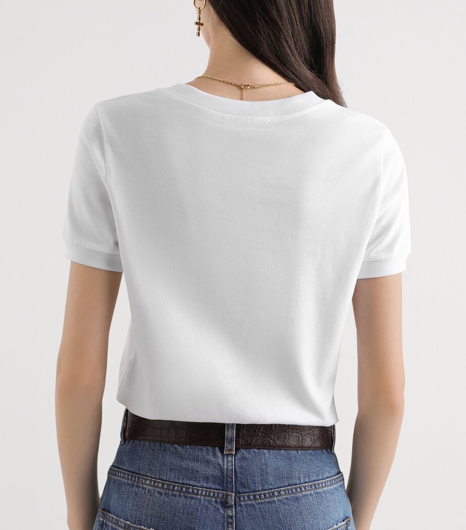 Dolce&Gabbana Womens Cotton Logo T-Shirt Opti Image 5