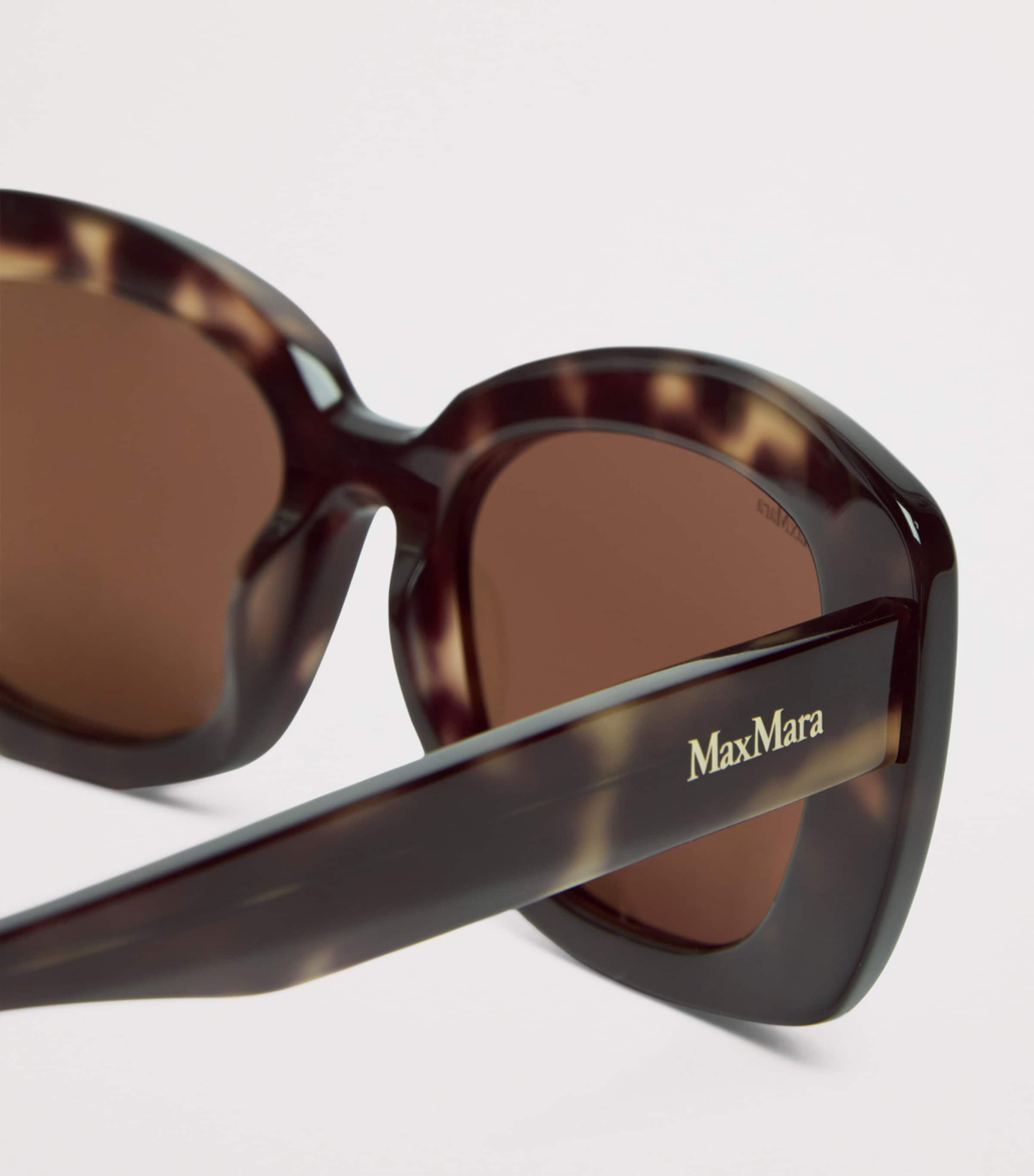 Max Mara Oversized Oval Sunglasses Tawny Bronze Brow Image 4