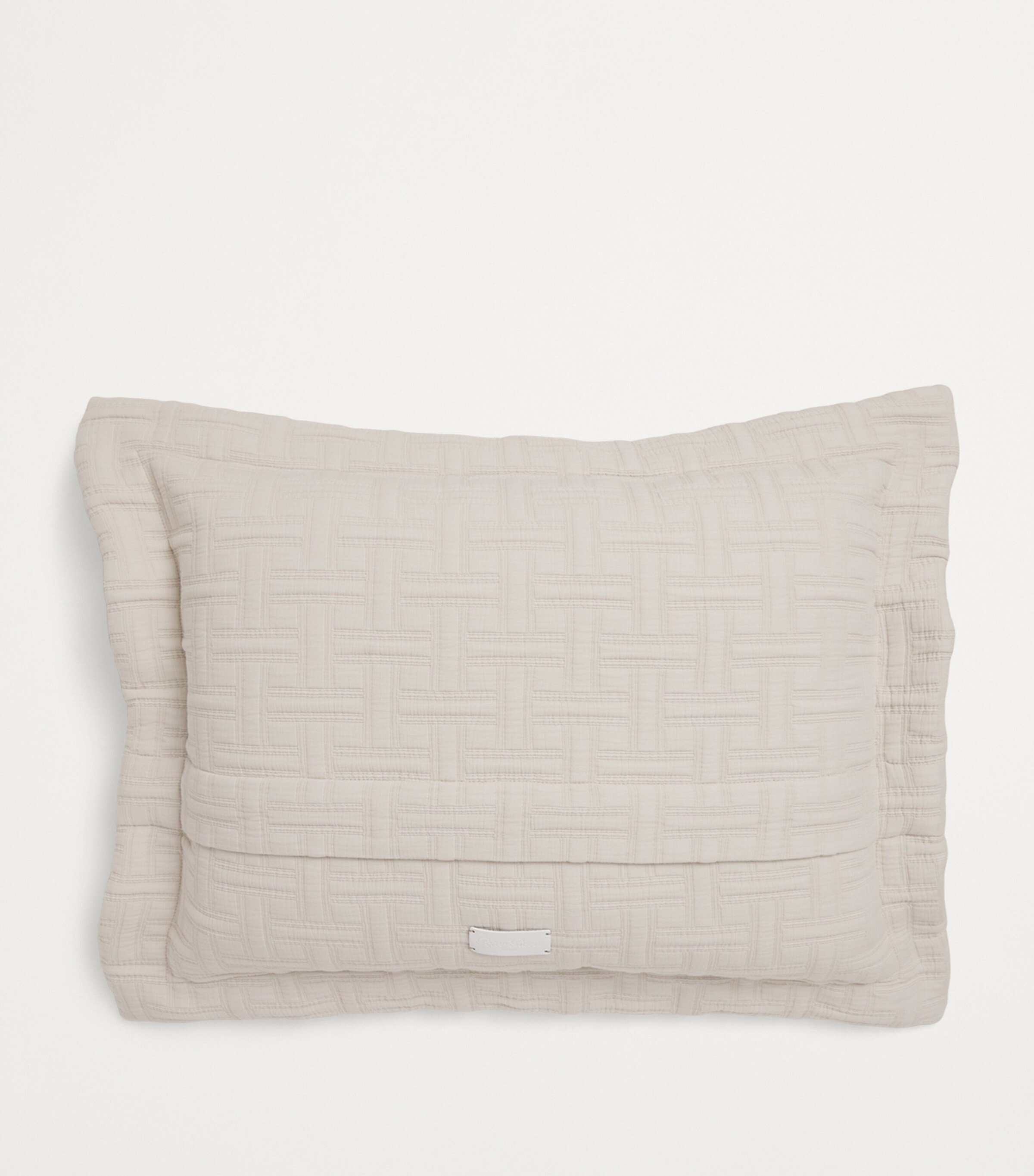 Peter Reed Embroidered Kengo Oxford Cushion (60cm x 45cm) Neutral Image 2