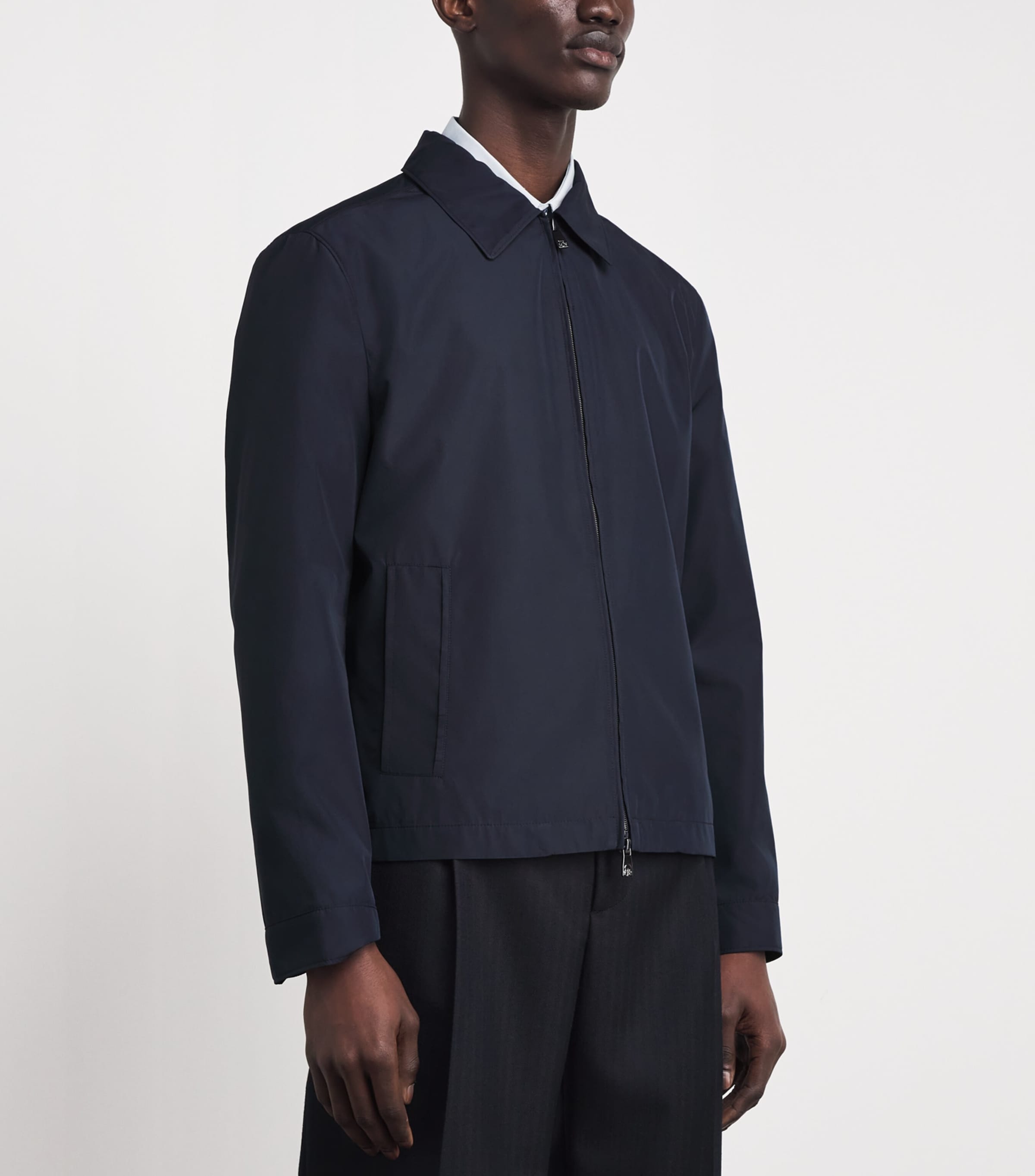 Zip-Up Jacket 001 NAVY BLUE Image 4