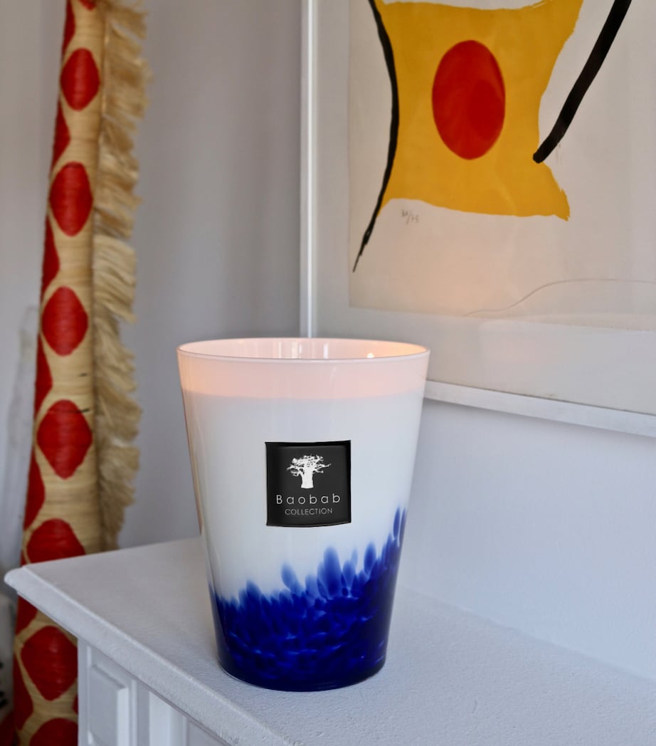 Baobab Collection Feathers Touareg Maxi Candle (35cm) Blue Image 2