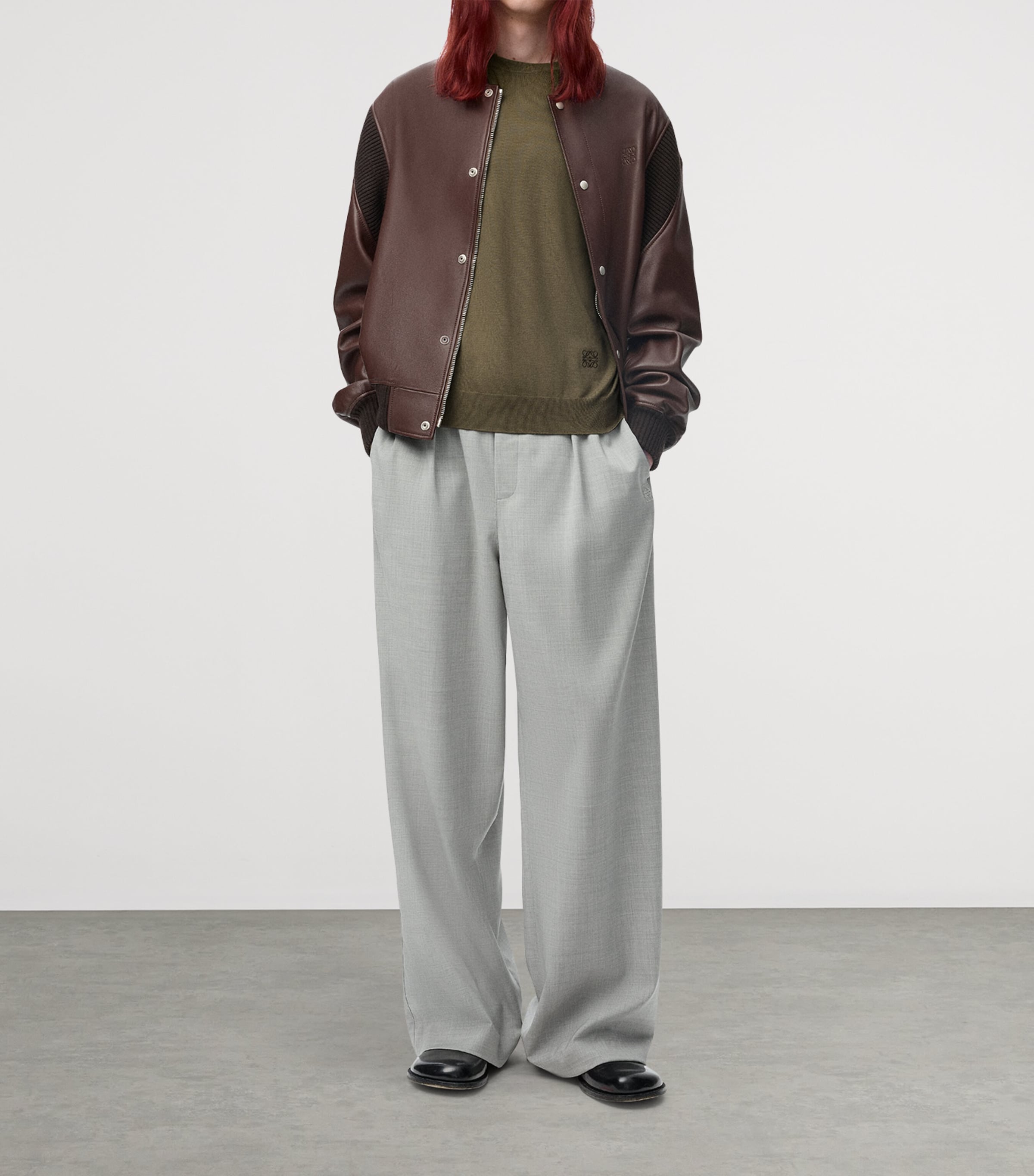 Wool Anagram Sweater GREEN/KHAKI GREEN Image 2