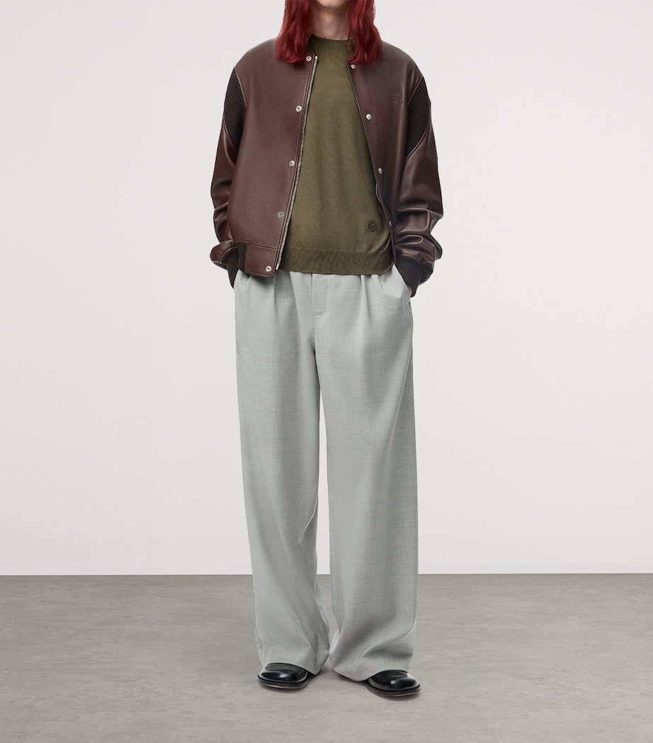 Wool Anagram Sweater GREEN/KHAKI GREEN Image 2