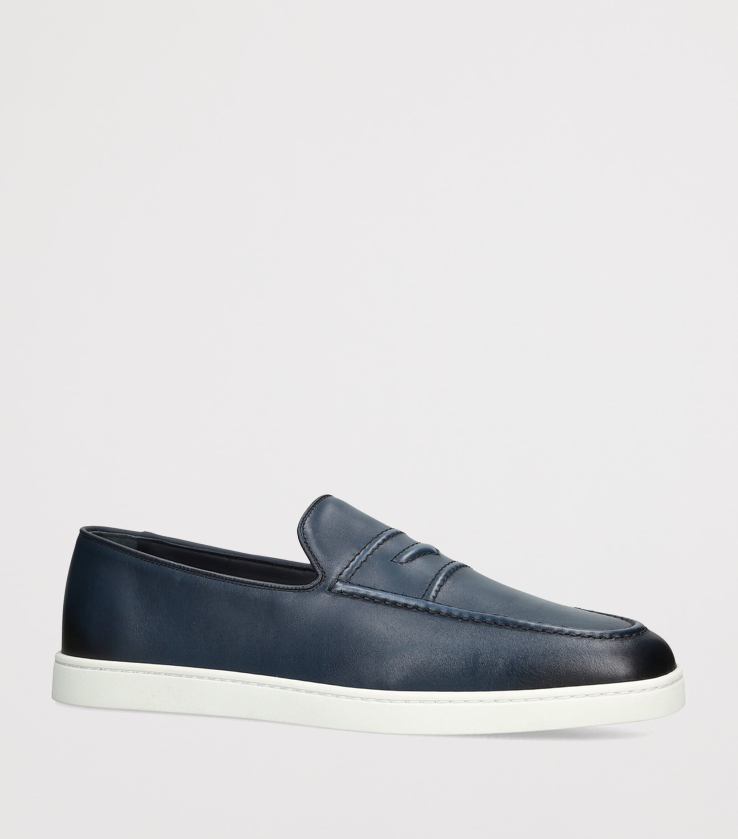 Church's Leather Peebles Slip-On Sneakers Navy Image 2
