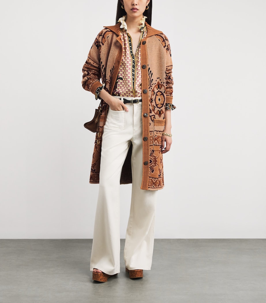 Wool-Blend Longline Cardigan S9825 Image 2