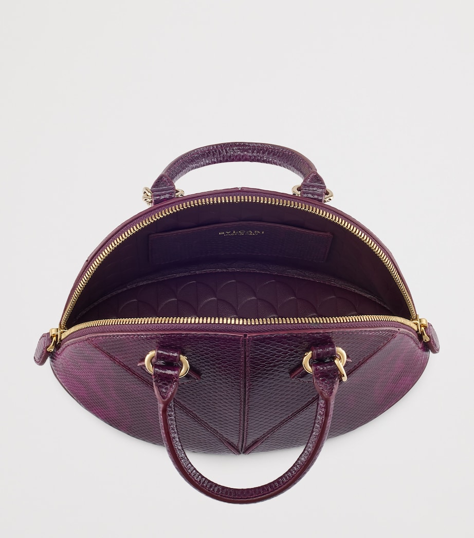Bvlgari Small Leather Marquise Top-Handle Bag Purple Image 5