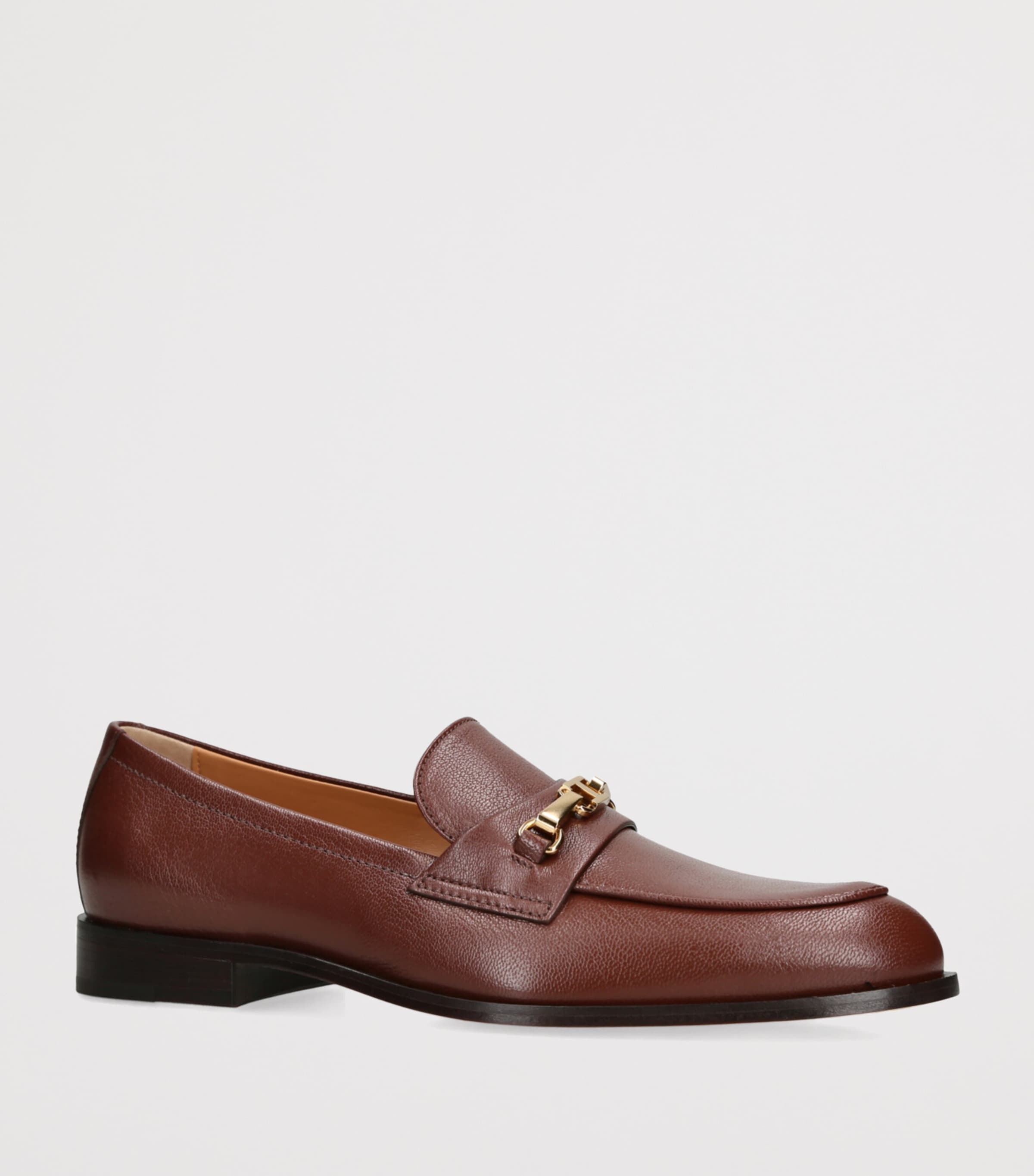 Tod's Leather Cuoio Loafers 25 Dark Brown Image 3