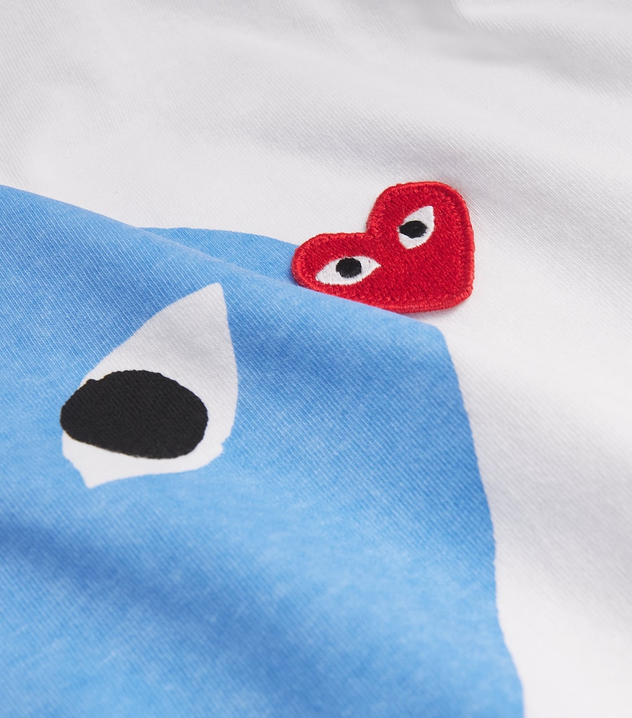 Comme Des Garçons Play Mens Heart Logo T-Shirt Blue Image 5