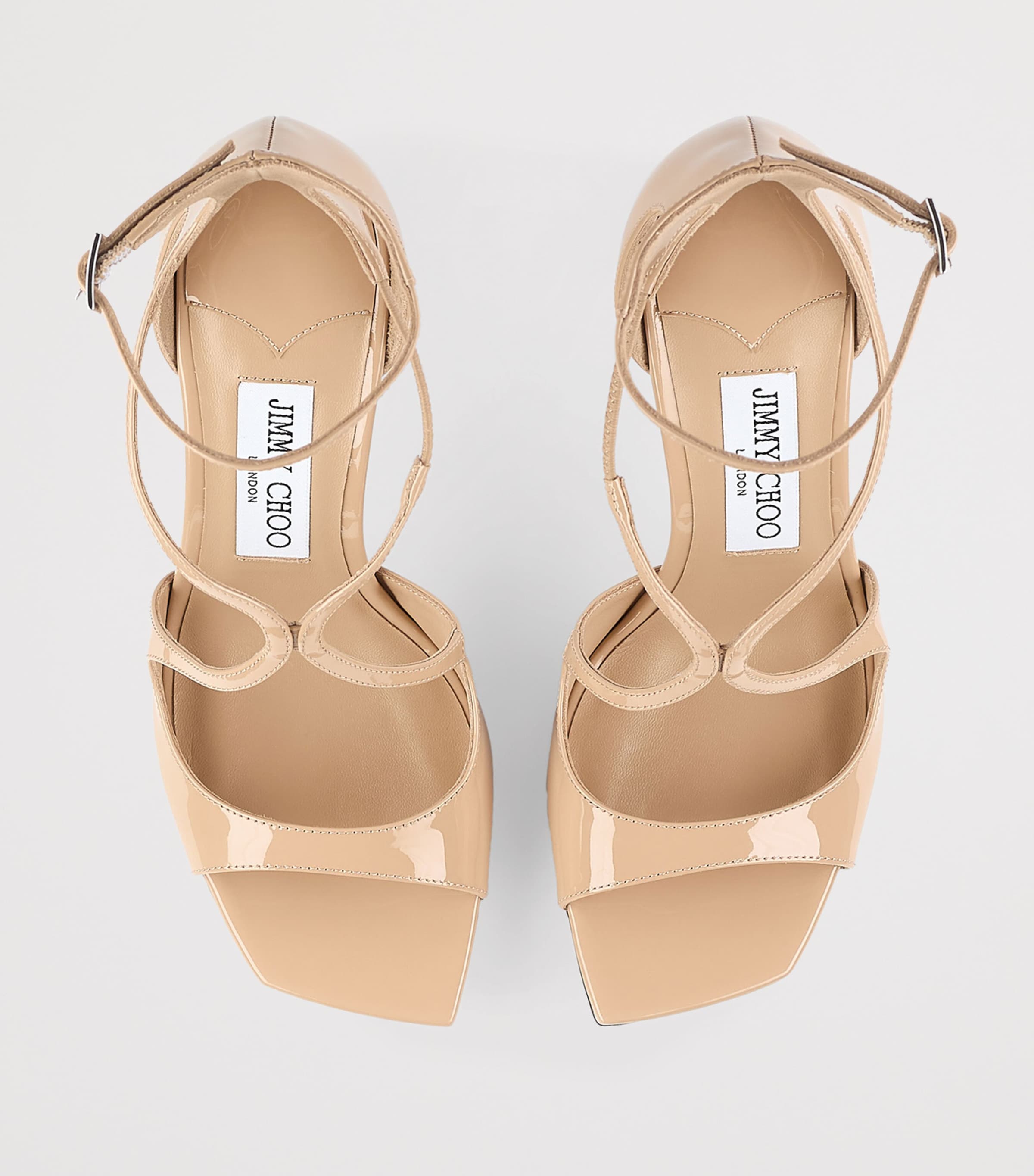 Jimmy Choo Azia 95 Patent Leather Sandals Chai Image 4