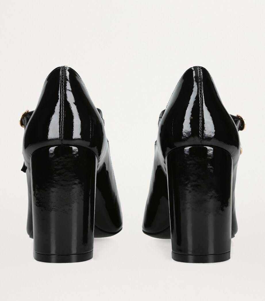 Stuart Weitzman Leather Posh Mary Jane Pumps 40 Black Image 3