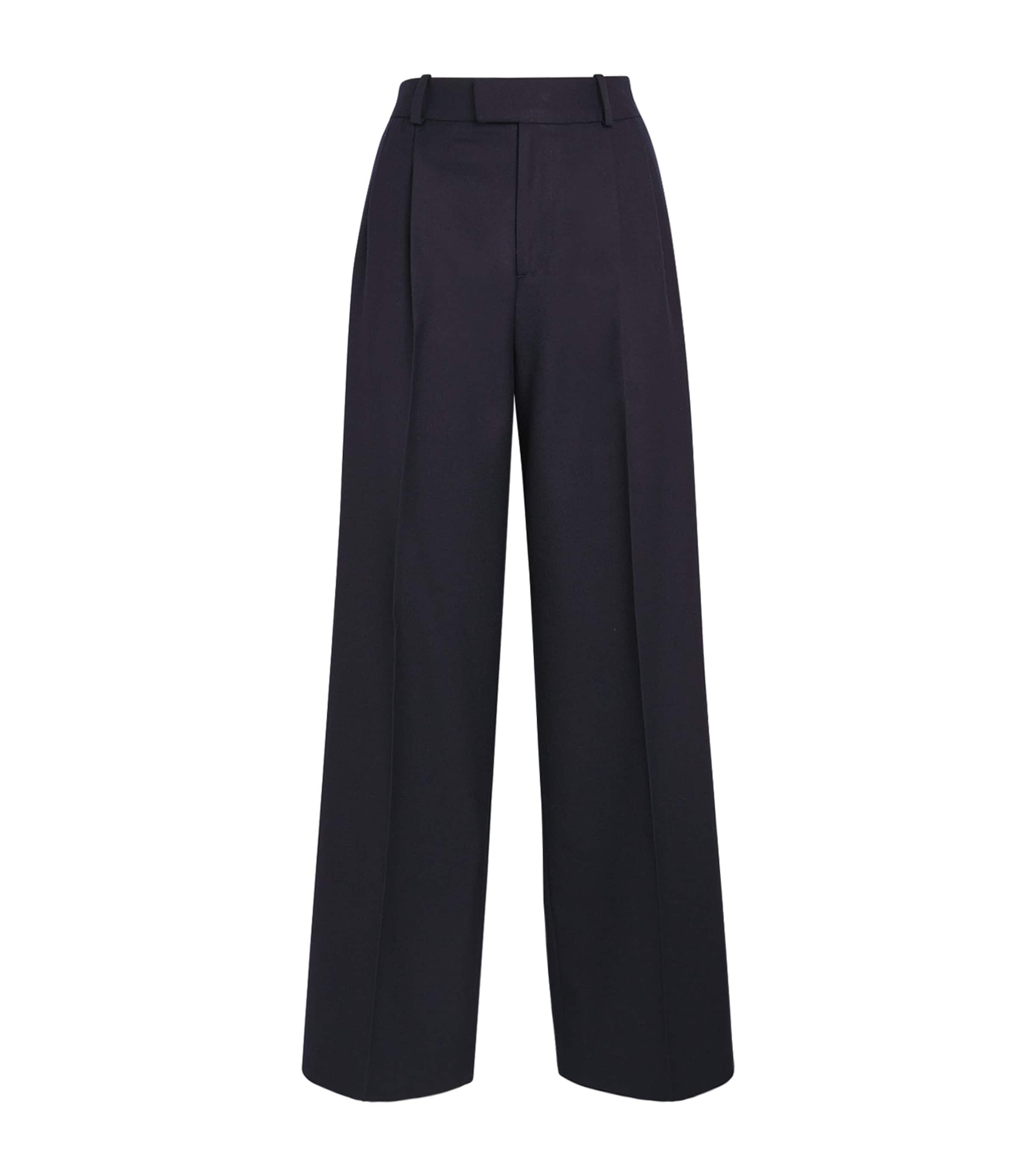 With Nothing Underneath Wool Rampling Trousers In Navy