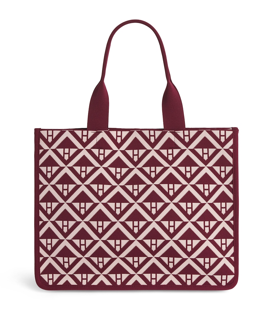 Medium Geometric Tote Bag BURGANDY Image 1