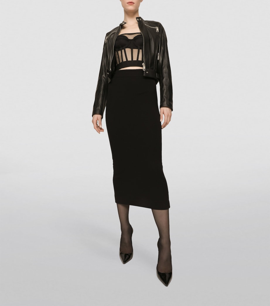 Leather Biker Jacket N0000-BLACK Image 2