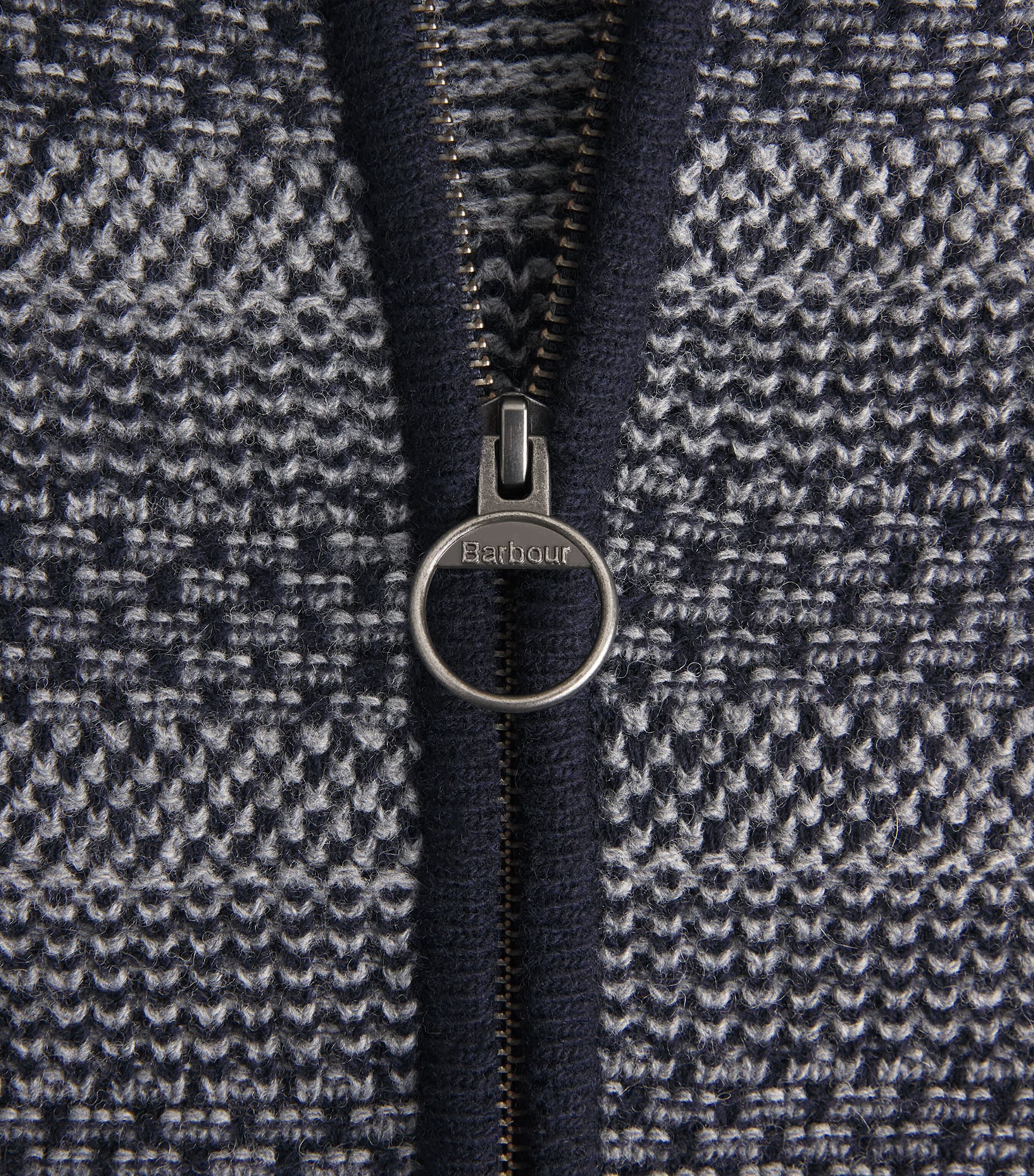 Barbour Mens Wool Helmsley Cardigan Navy Image 5