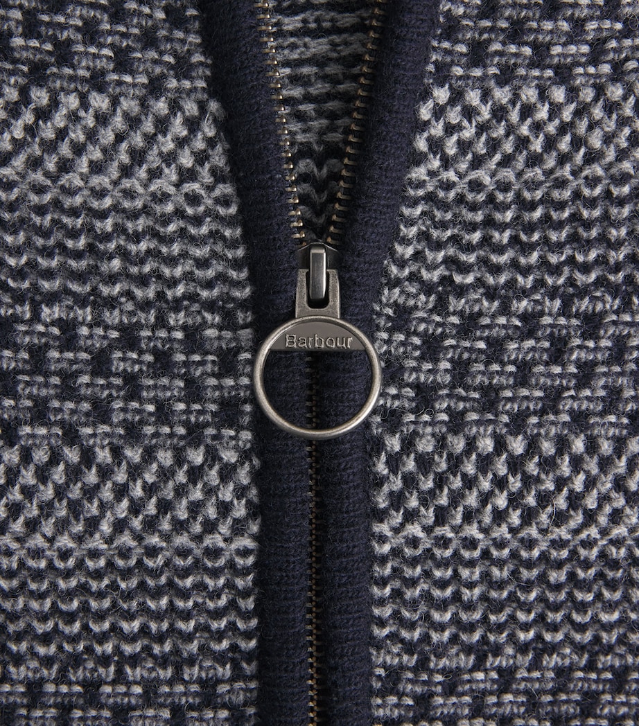 Barbour Mens Wool Helmsley Cardigan Navy Image 5