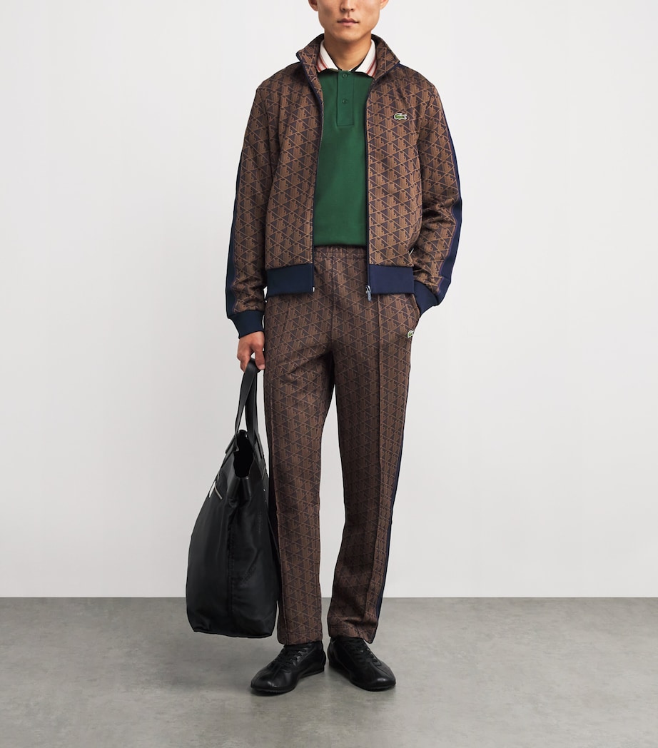 Jacquard Logo Track Jacket BROWN Image 2