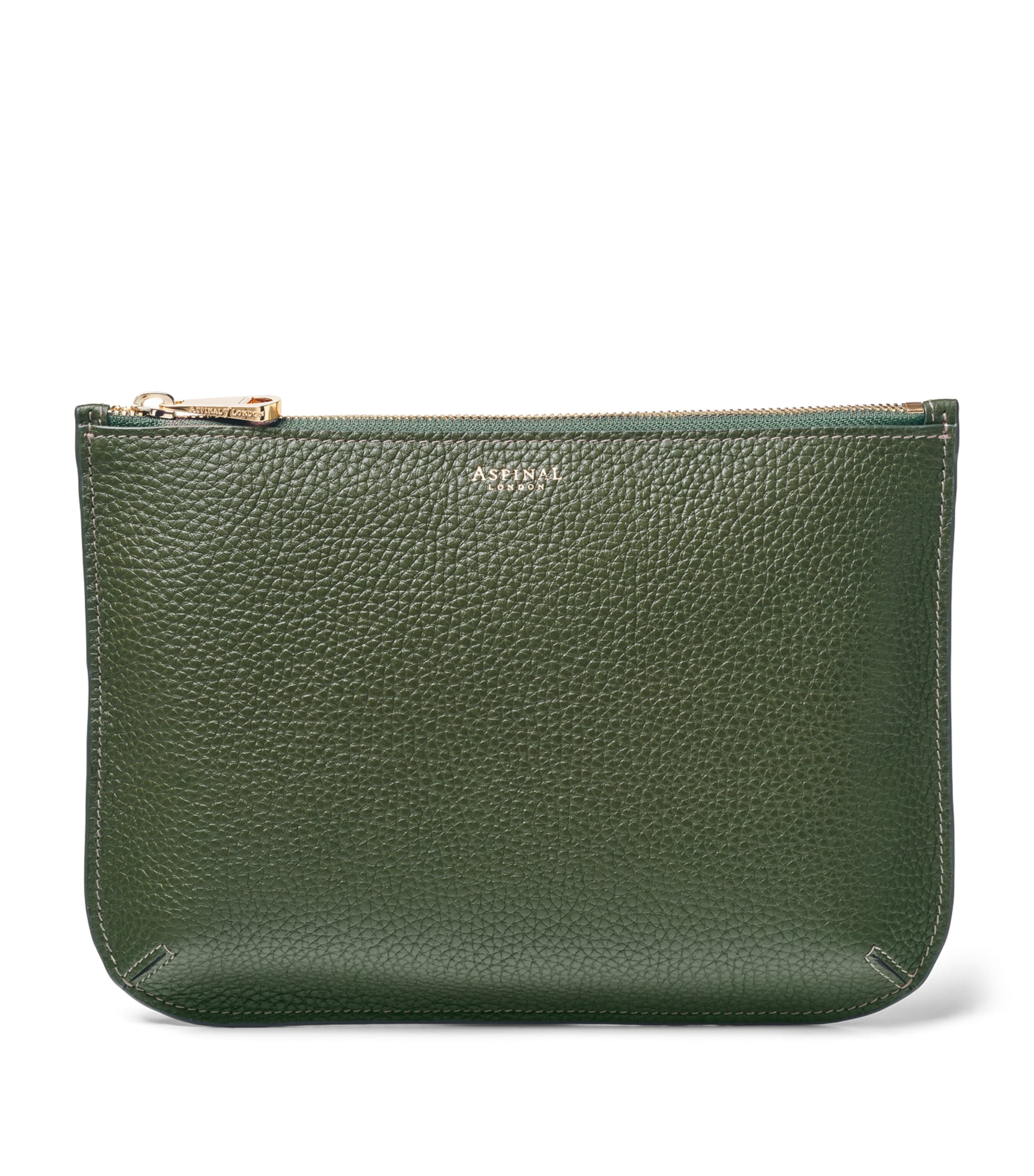 Large Leather Ella Pouch RACING GREEN Image 1