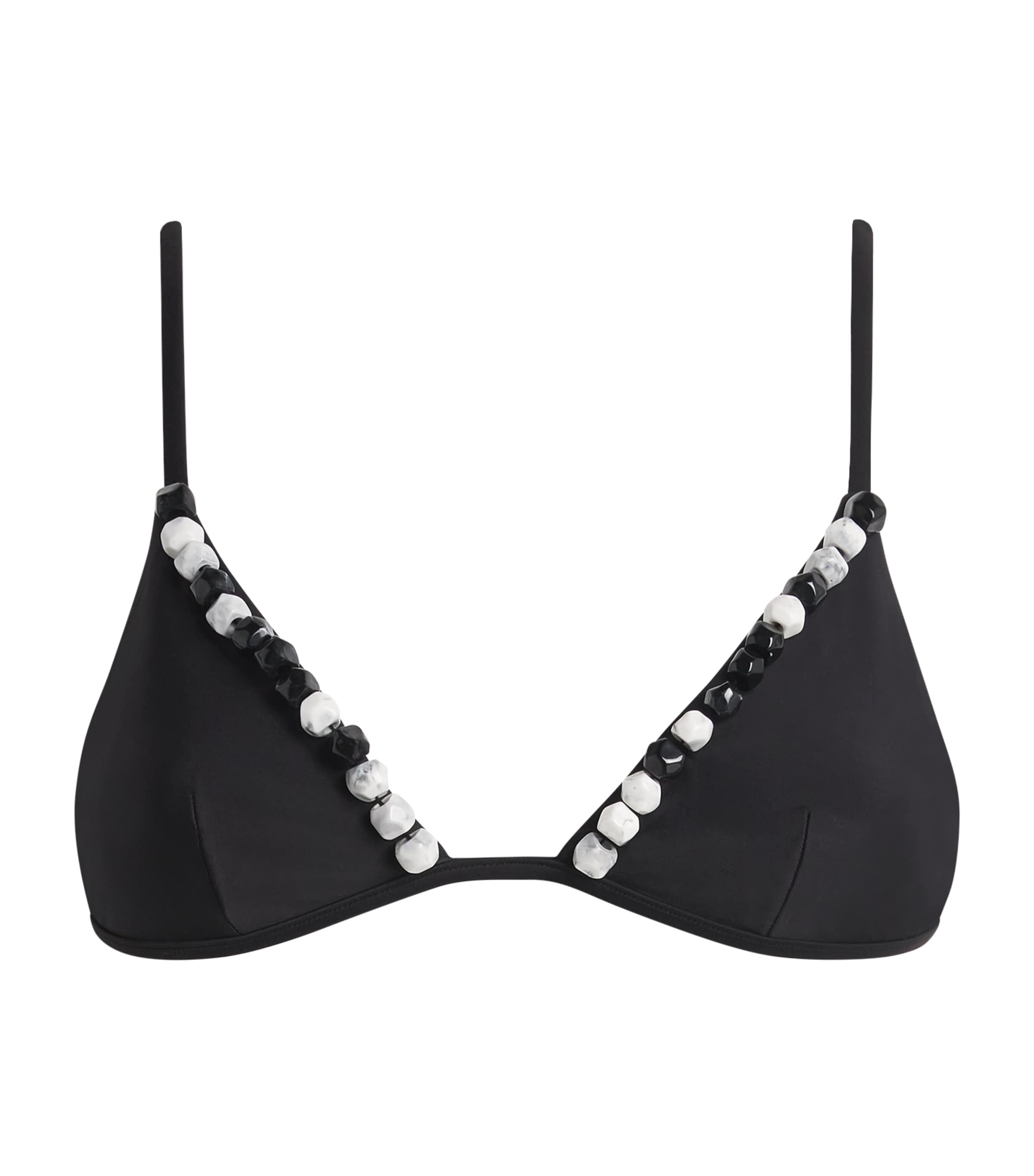 Sir Beaded Baci Bikini Top In Black