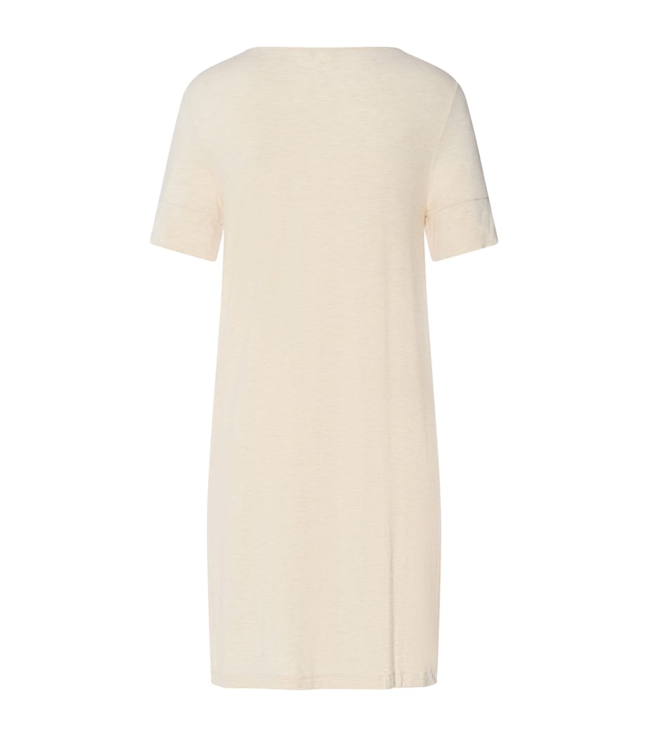 Hanro Womens Natural Elegance Nightdress Summer Sand Melange Image 5