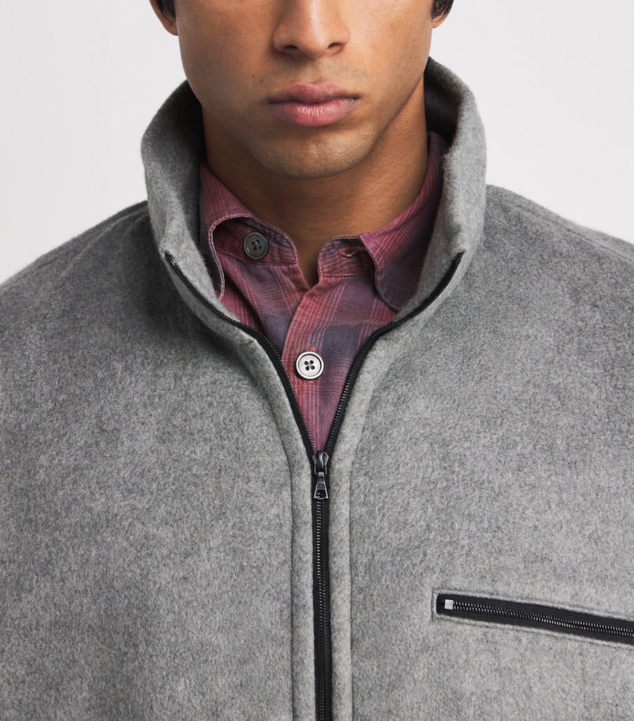 Silk Fleece Half-Zip Sweatshirt TOP GRAY Image 6