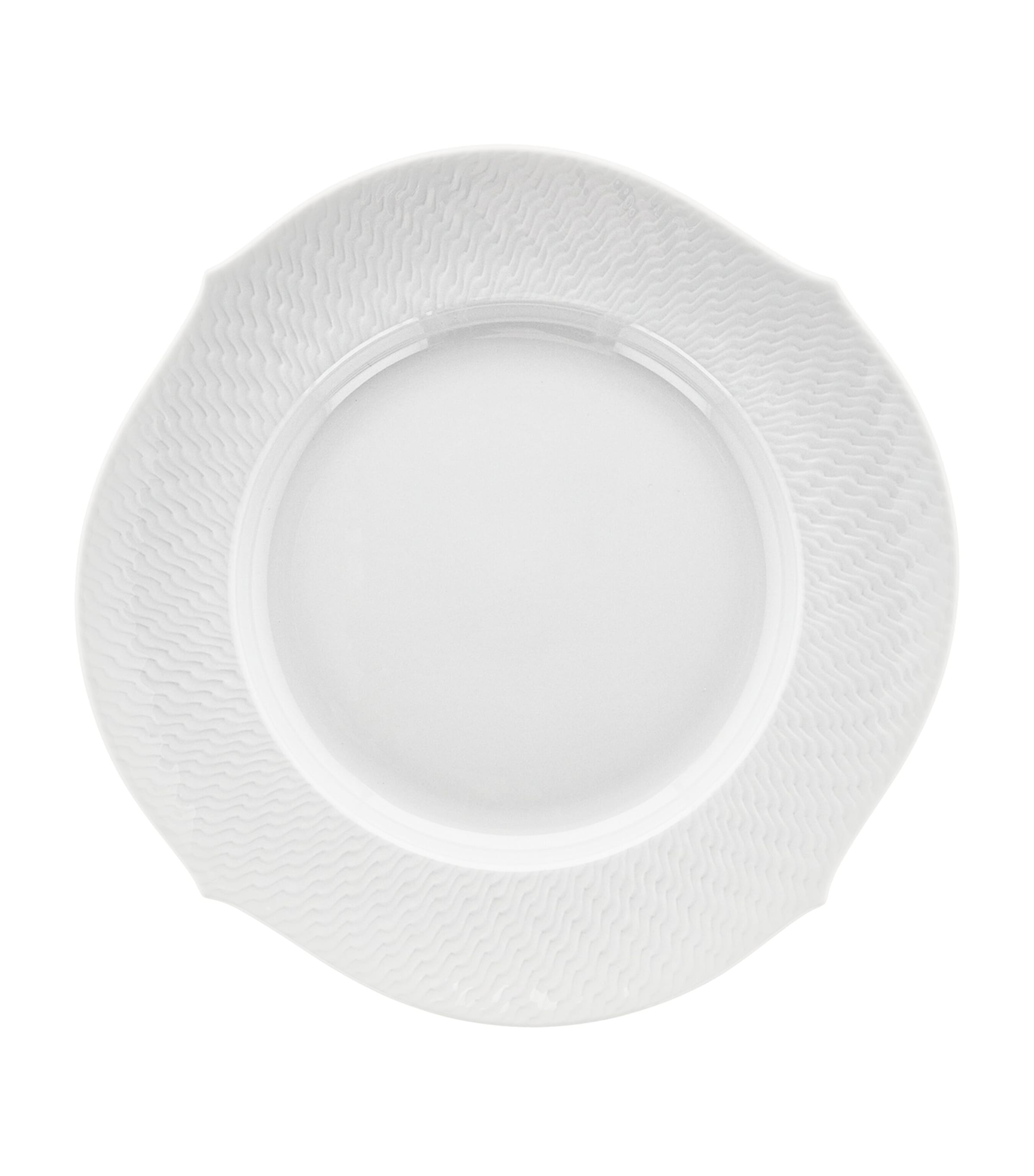 Meissen Porcelain Waves Relief Plate In White