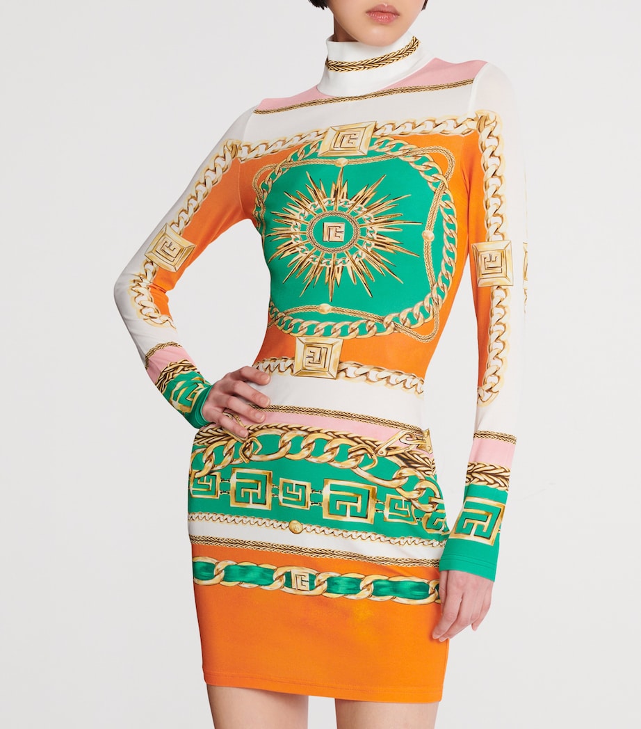 Jersey Printed High-Neck Mini Dress AAA MULTICOLORE Image 7