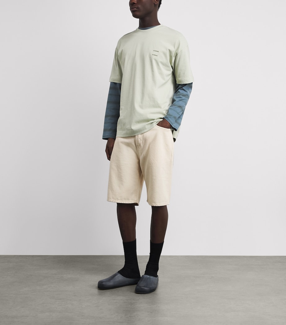 SAMSOE SAMSOE Mens Denim Saeddie Straight Shorts Soft Natural Image 2