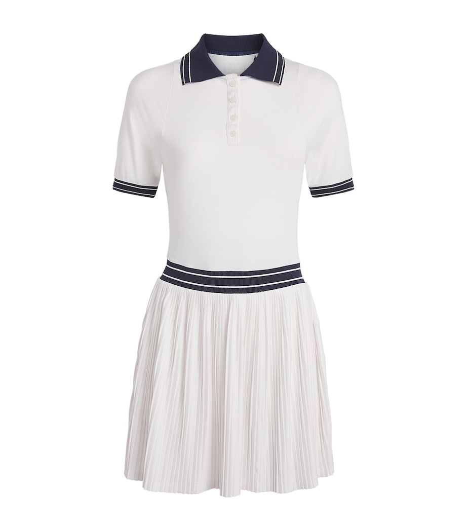 Varley Womens Jersey Draya Court Mini Dress White Image 1