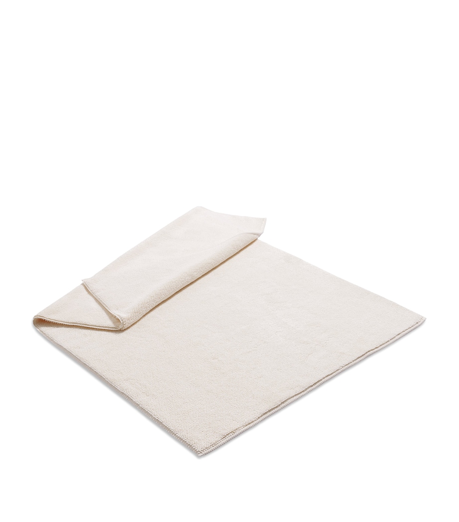 Organic Cotton Pera Woven Bath Mat (100cm x 150cm) IVORY Image 1