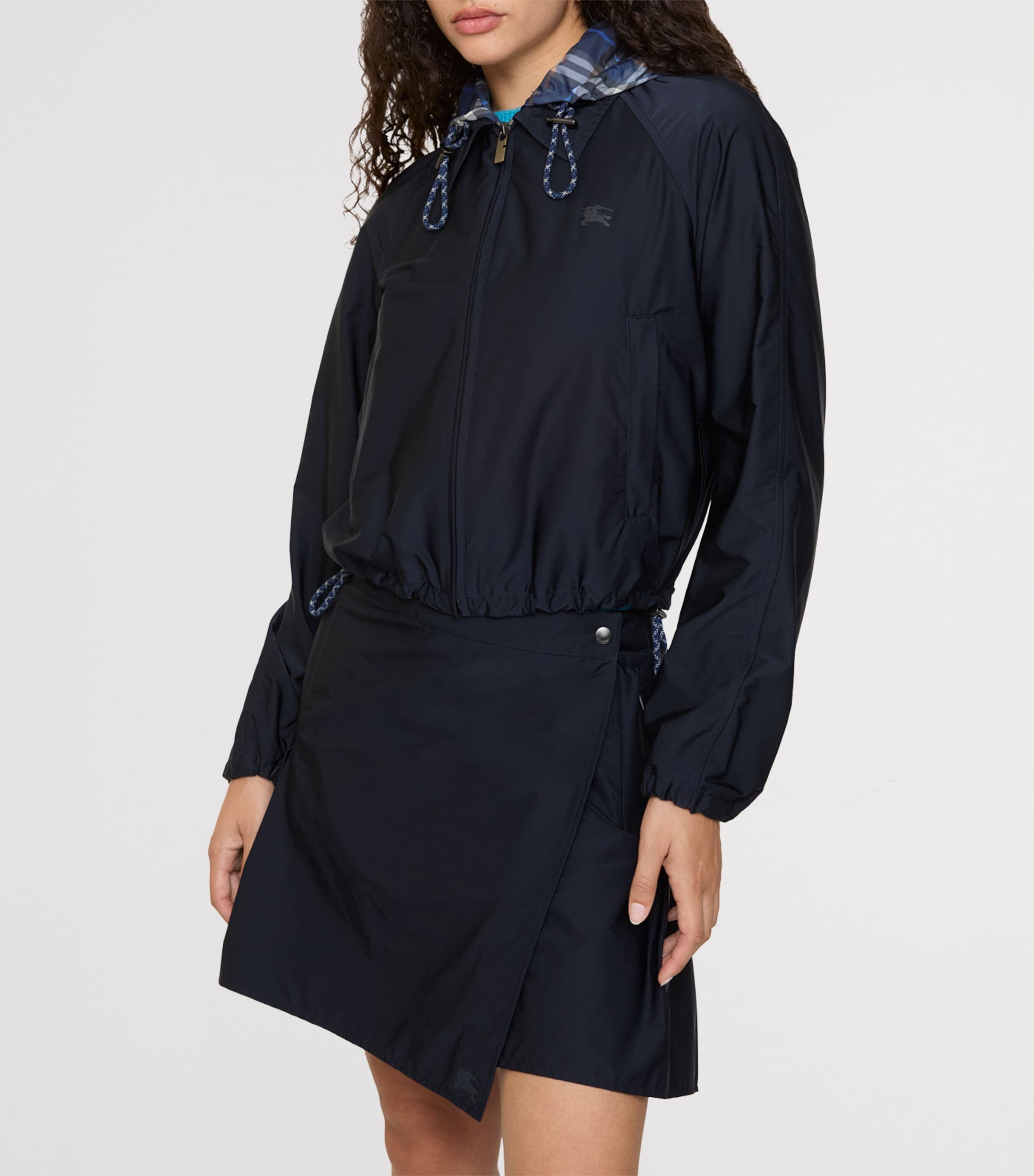 Cropped Harrington Jacket SILHOUETTE BLUE Image 2