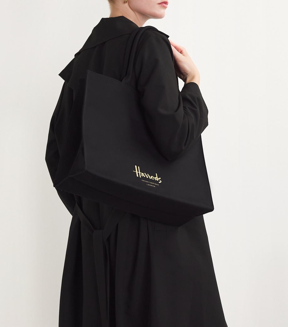 Large Cotton Logo Tote Bag BLACK Image 5