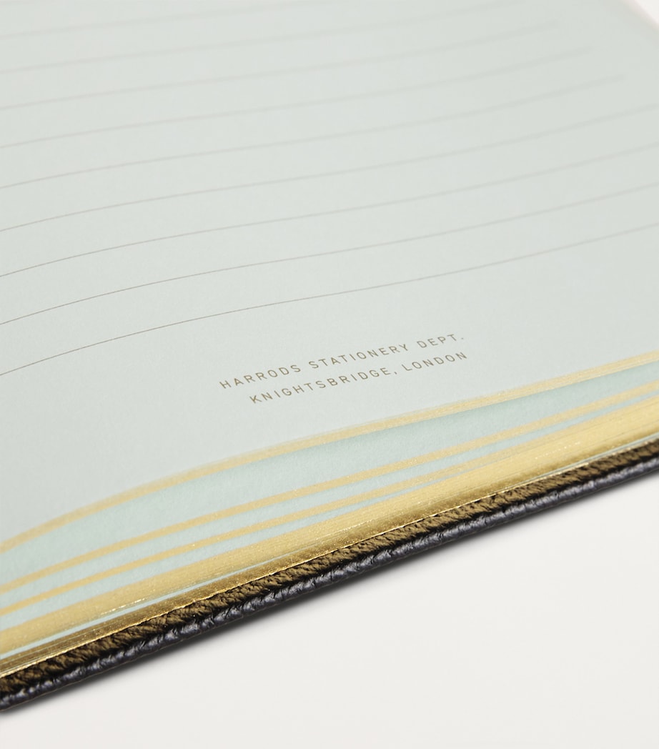 Harrods Leather A5 Notebook Black Image 5