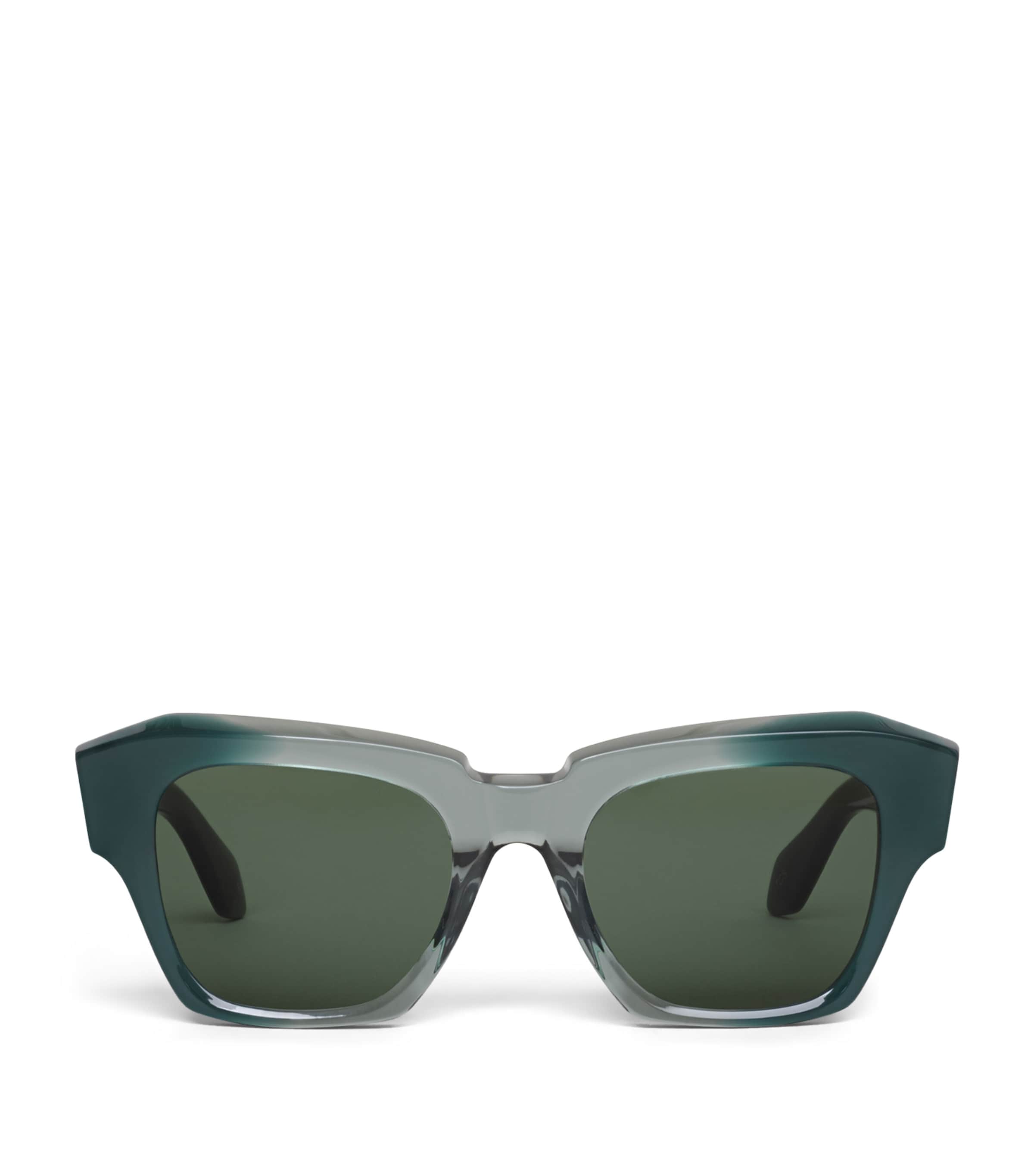 Alaïa Acetate Melted Square Sunglasses Green Image 1