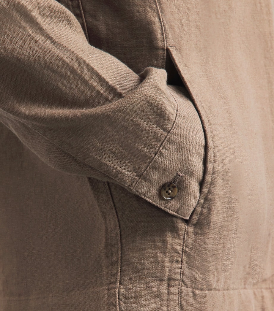 NN07 Mens Linen Alban Jacket Clay Mirage Image 3