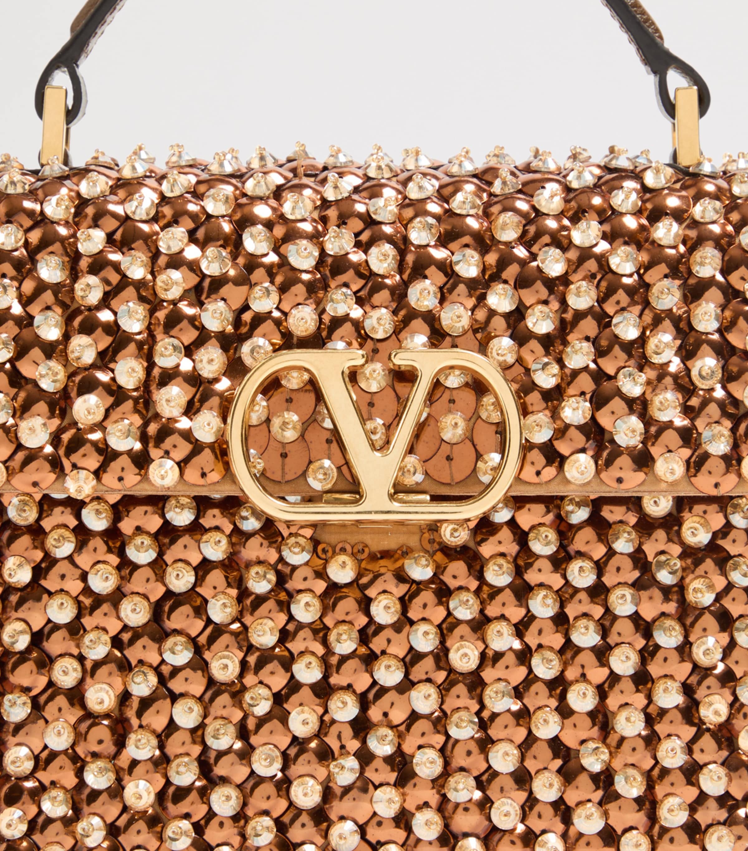 Valentino Garavani Mini Silk Embellished VSLING Top-Handle Bag Image 6