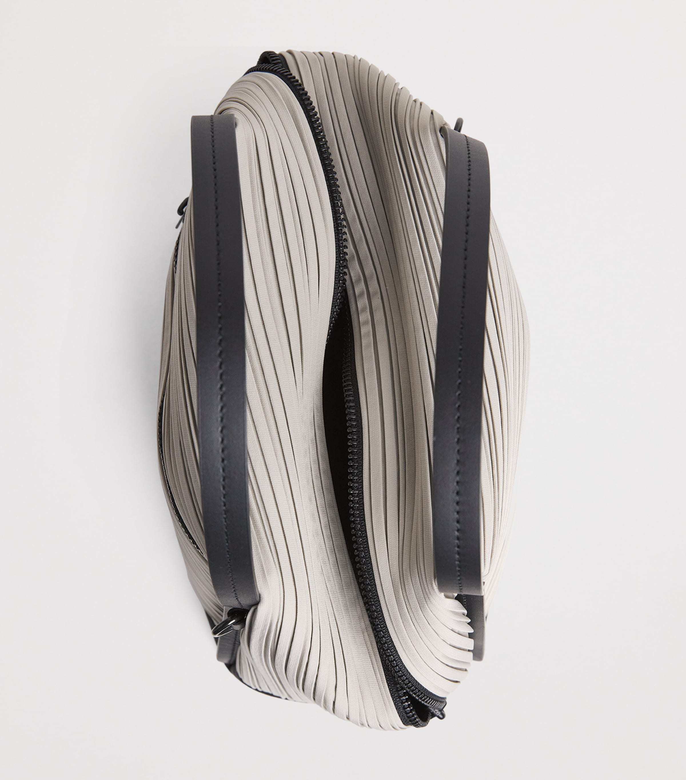 Pleats Please Issey Miyake Bias Pleats Top-Handle Bag Light Grey Image 5