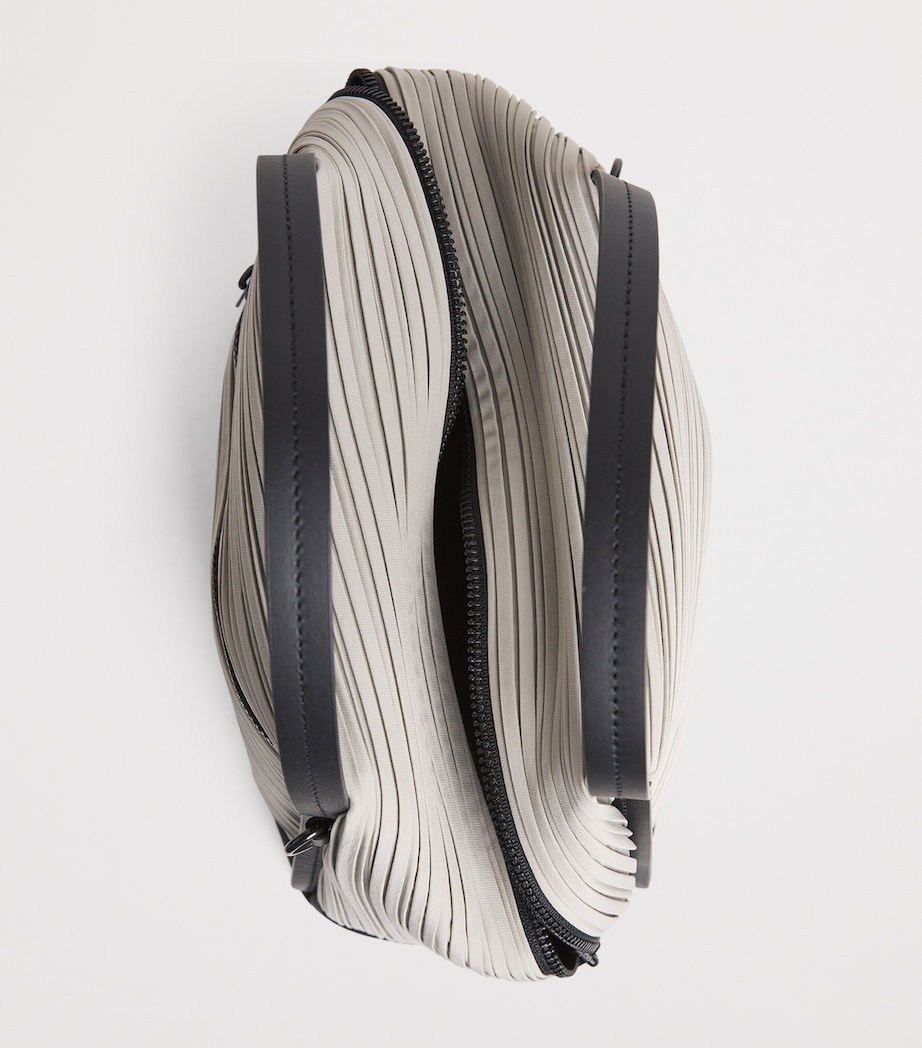 Pleats Please Issey Miyake Bias Pleats Top-Handle Bag Light Grey Image 5