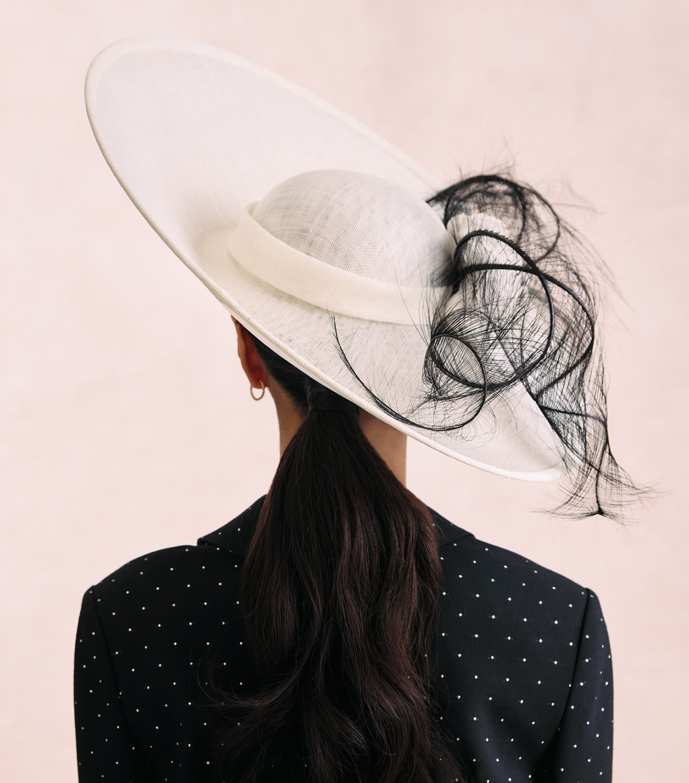 Rachel Trevor-Morgan Flower-Detail Wide-Brim Hat White/black Image 3
