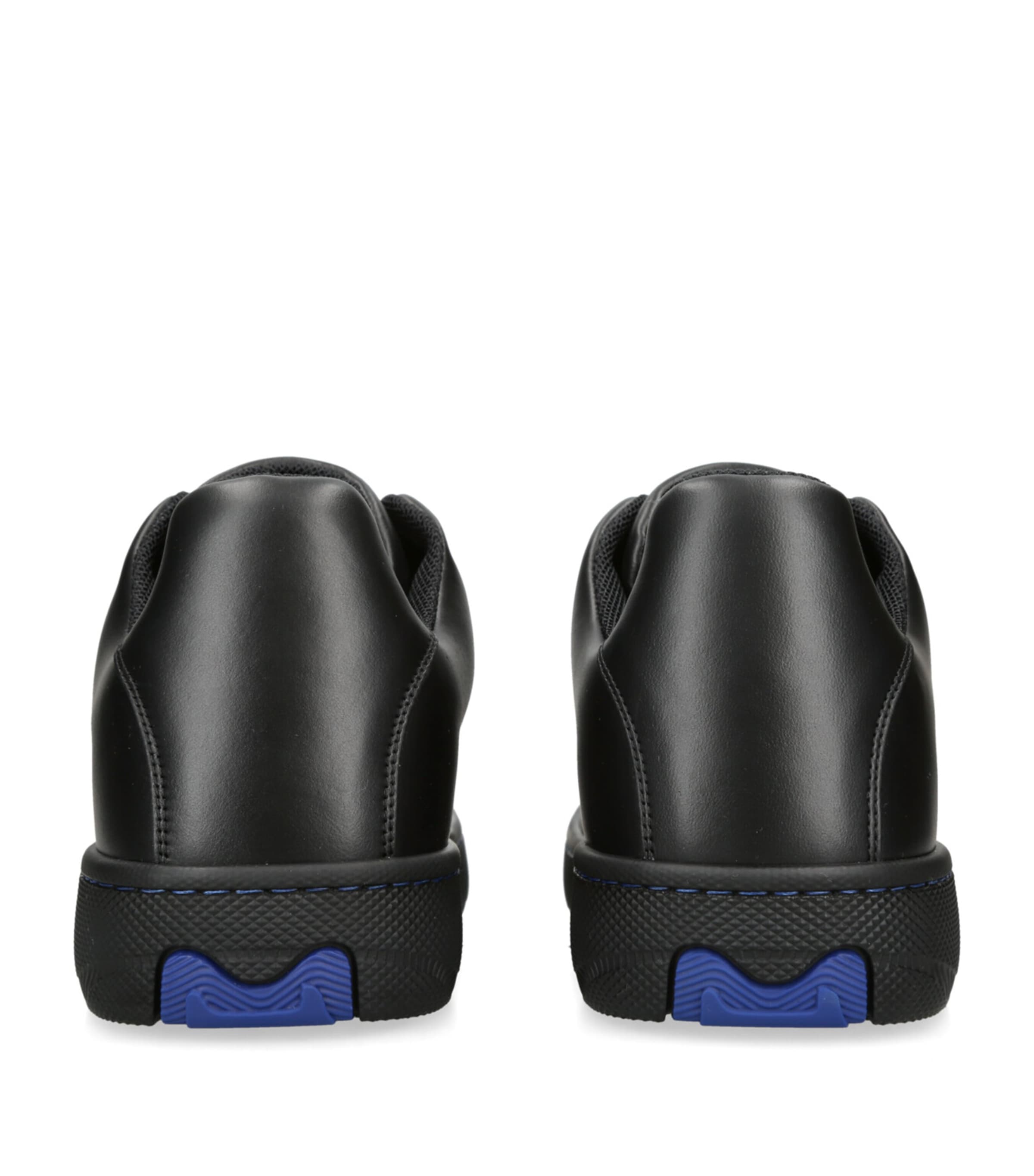 Leather Embossed Box Sneakers BLACK Image 2