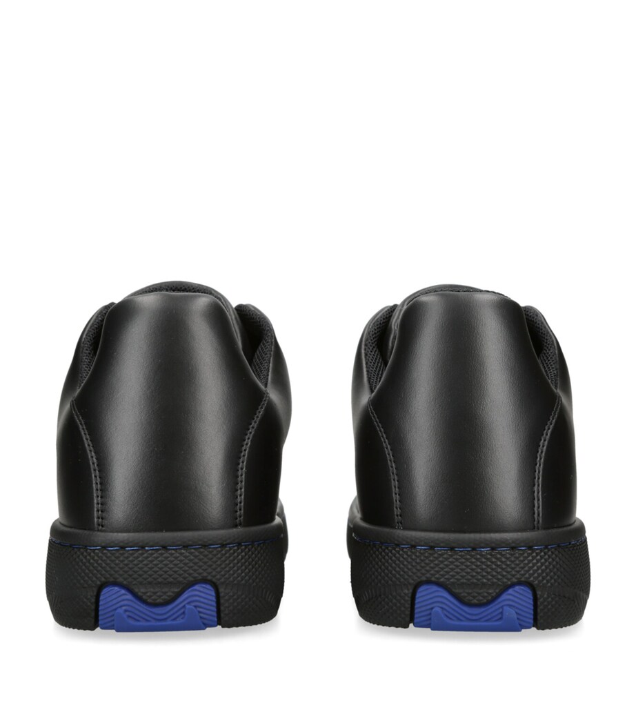 Leather Embossed Box Sneakers BLACK Image 2