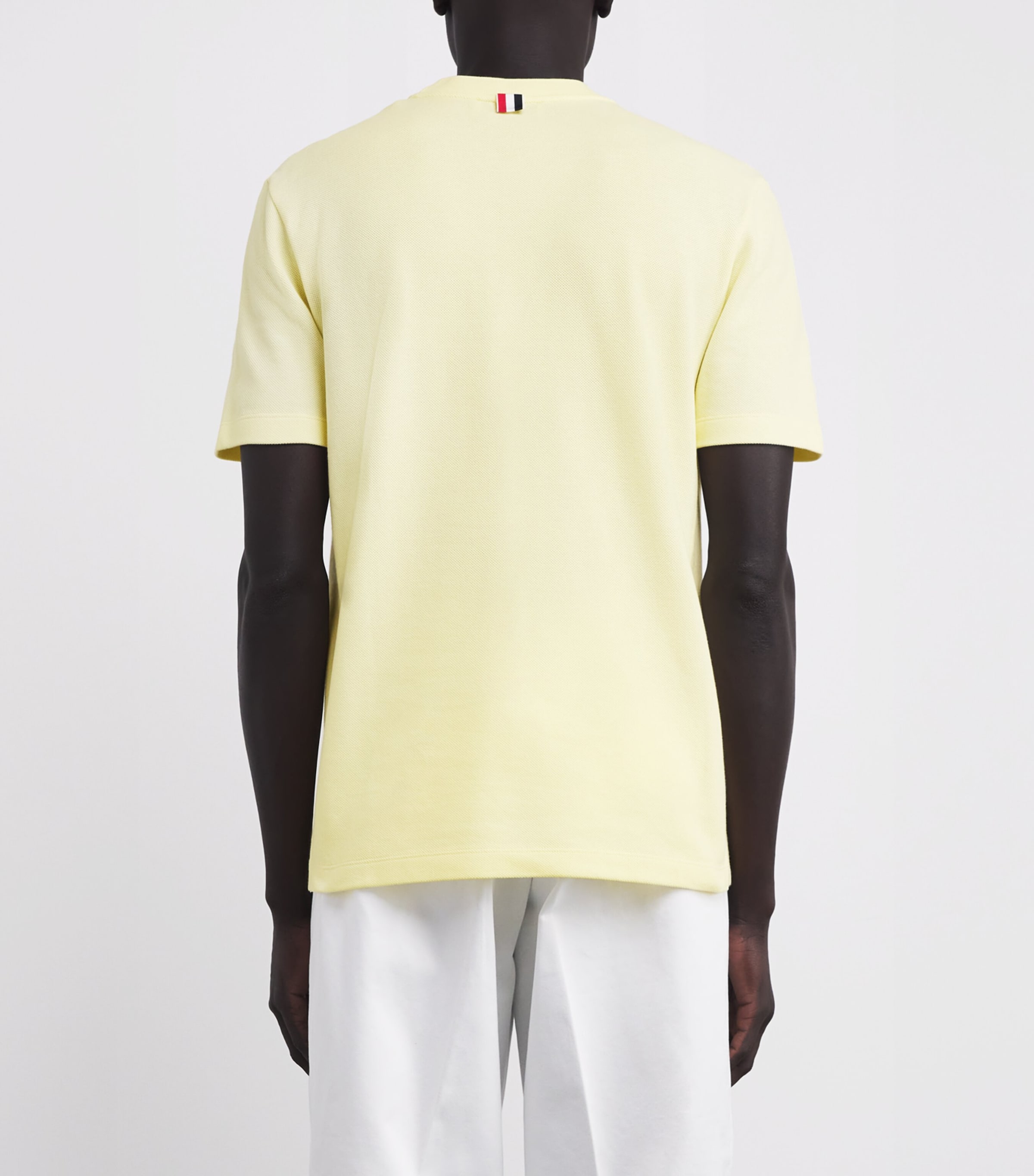 Thom Browne Mens Cotton 4-Bar T-Shirt Yellow Image 3