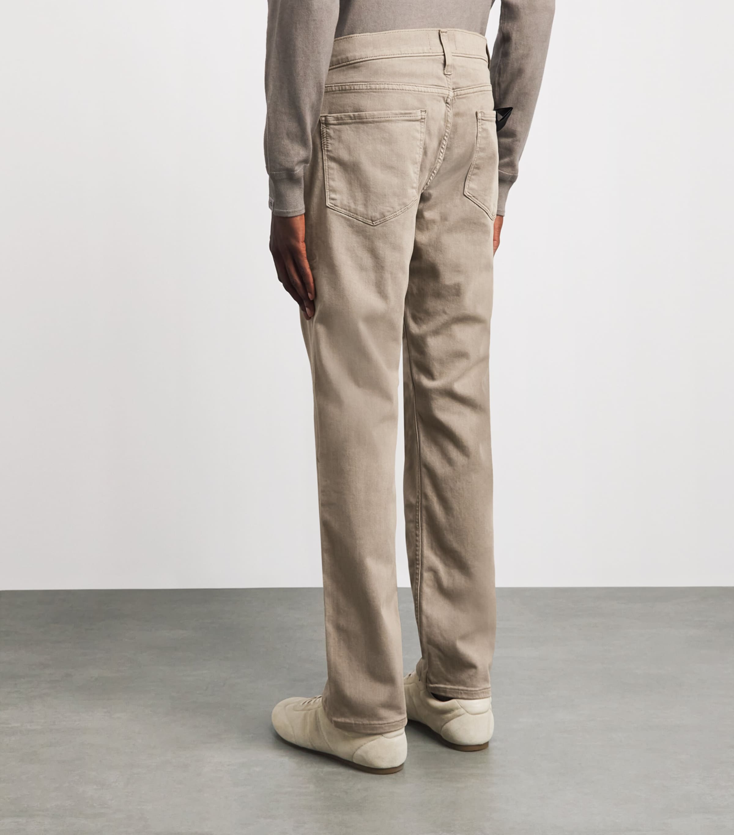 PAIGE Mens Normandie Straight Jeans Vint Ple Beige Image 5