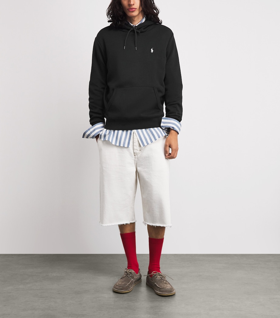 Polo Ralph Lauren Mens Double-Knit Logo Hoodie Polo Image 2